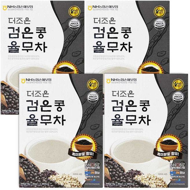 더조은 검은콩 율무차 식사대용 선식 스틱, 4개, 36개입, 18g