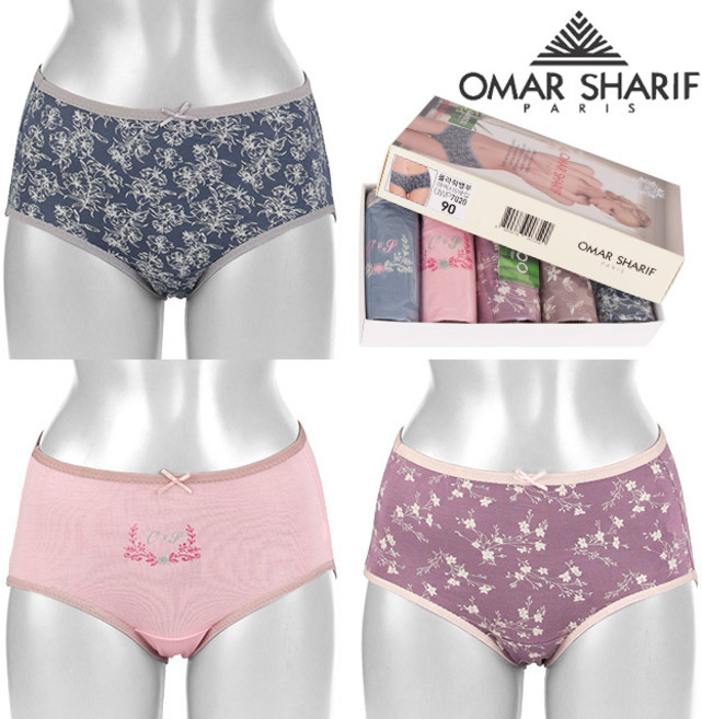 오마샤리프 여성 천연 대나무 섬유 맥시5매 요일팬티 7020