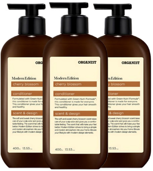 오가니스트 체리블라썸 모던 컨디셔너, 3개, 400ml