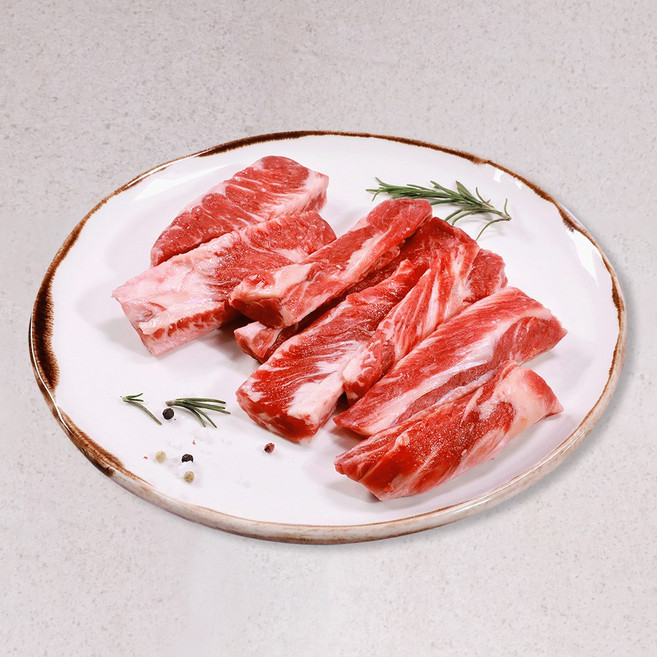 푸드장 블랙비프 소고기 부위별, 1개, 냉장 소갈비살 300g, 1ml