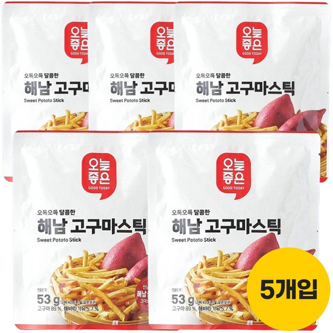 오늘좋은 해남 고구마스틱, 5개, 53g