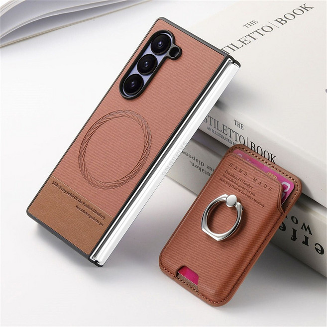 besteffie 적용모델 Z폴드 시리즈 전용 케이스 PU 가죽 핸드폰 케이스 카드 수납 및 충격 방지 스마트폰 보호 케이스 K87