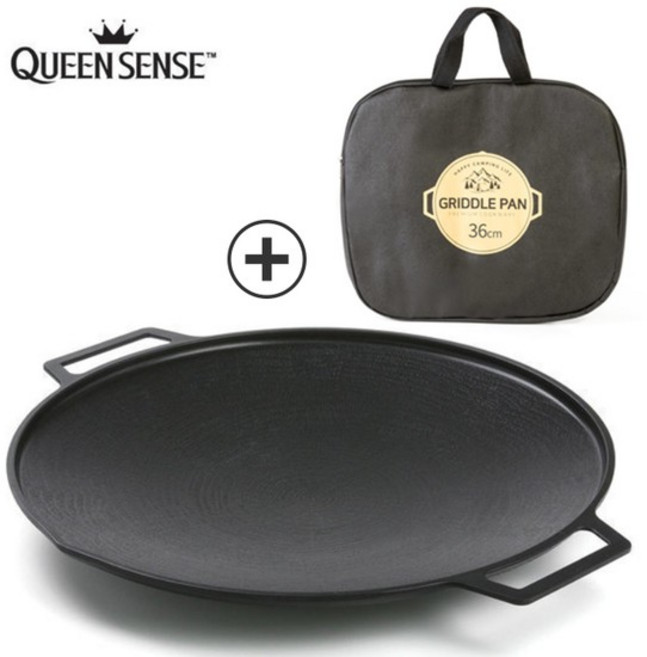 인덕션 솥뚜껑 그리들팬 36cm+가방 캠핑 구이팬 삼겹살 가정용 고기불판, 1개