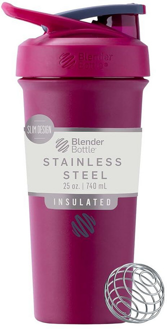 블렌더보틀 스트라다 슬릭 스테인레스 보틀 740ml 라즈베리, 블랜더보틀 블렌더보틀 스트라다 슬릭 스테인레스 보틀 7, Seafoam, 1개