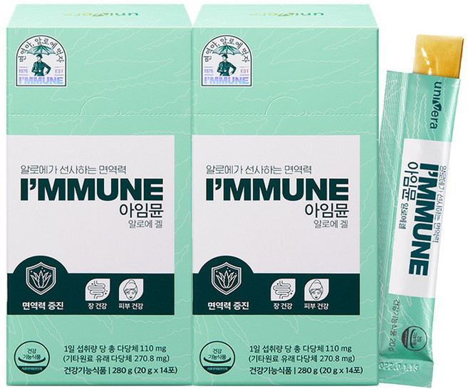 아임뮨 알로에겔 14p, 14회분, 280g, 2개