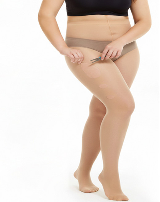 아띠Ahtty (2P / 4color) 올풀림방지 배 조임 없는 트리플 빅사이즈 ~130kg 롱다리 키큰녀 ~6XL 엉덩이 두 줄 봉제선 20D 팬티 스타킹