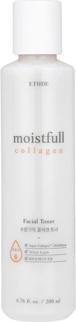 Etude Moistfull Collagen Facial Toner 6.76 fl oz (200 ml), 1개, 200ml - 쿠팡