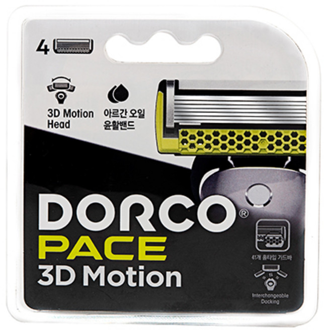 도루코 페이스 3D 모션 7중 면도날, 4개입, 1개