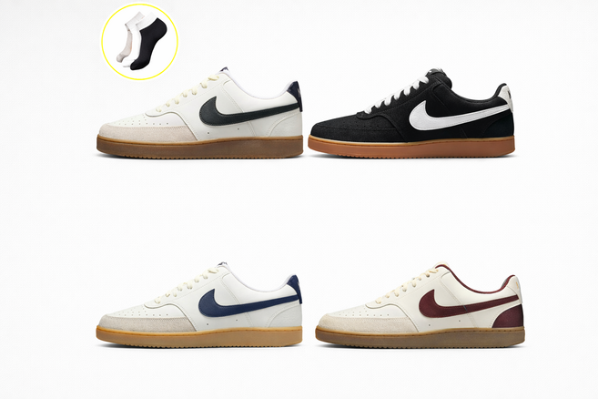 [국내매장판] 나이키 코트 비전 로우 스니커즈 운동화 + 데일리양말 증정