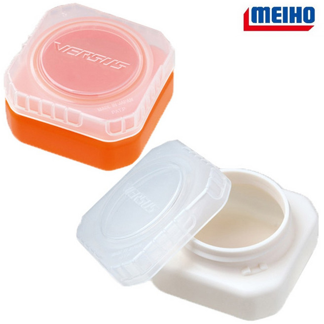메이호 웜 케이스 H.G VS-L425 미끼통 소품 루어 보관통, 클리어×오렌지, 1개