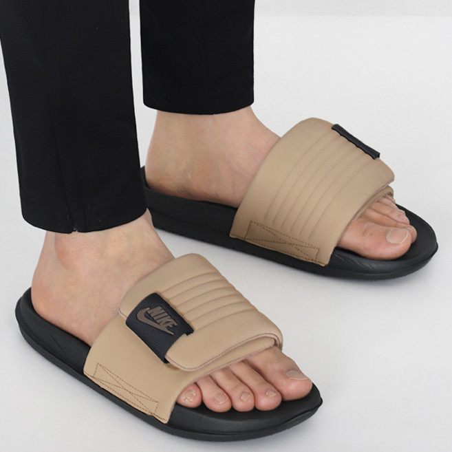 나이키 NIKE Off court adjust slides 슬리퍼 데일리 슈즈 앤트러사이트-밍크 브라운-리넨