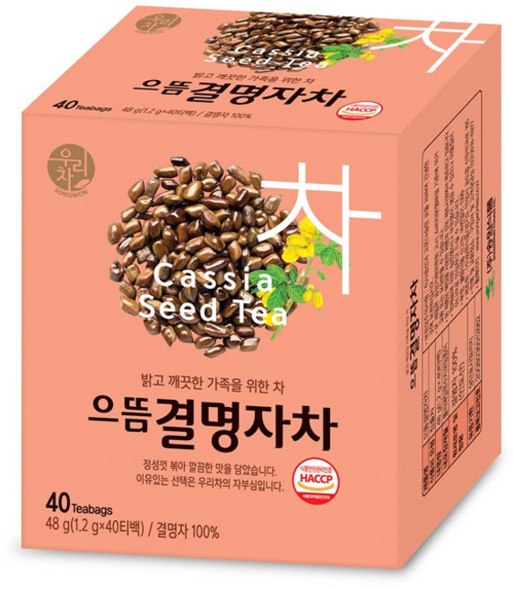 우리차 으뜸 결명자차 티백, 1.2g, 40개입, 1개