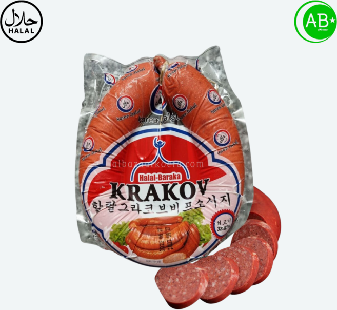 Halal Krakow Salami Premium 할랄 크라코브 살라미 프리미엄, 1개, 500g