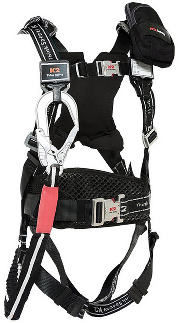 K2 세이프티 KB-9503 전체식 안전벨트 일체형싱글 개인보호구 건설현장 안전그네, 1개, 블랙