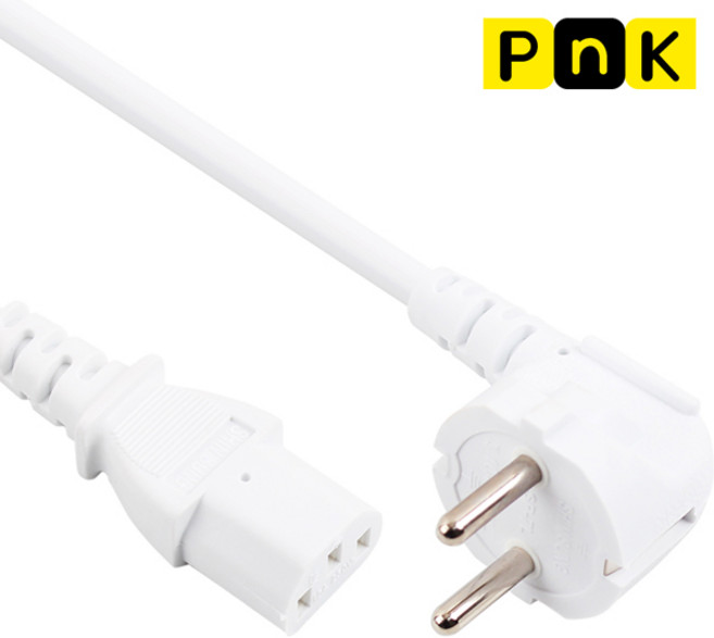 강원전자 PnK P058A 220V 전용 3구 AC 파워 케이블 0.5m (화이트), 1개