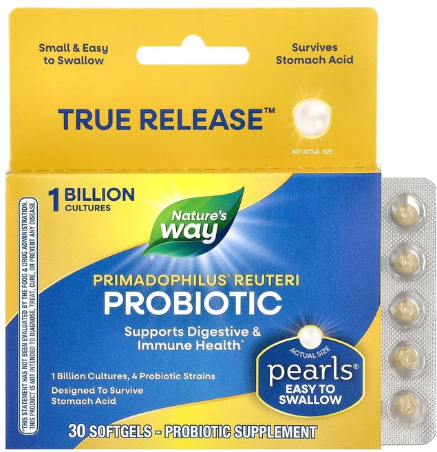 네이처스웨이 Primadophilus 루테리 프로바이오틱 10억 소프트젤 30정, 1개 - 쿠팡