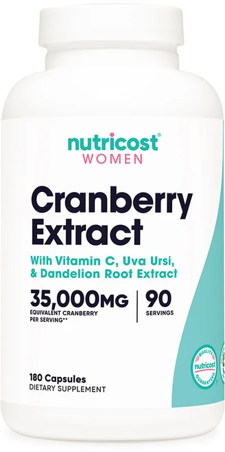 뉴트리코스트 크랜베리 EXTRACT 35000mg 비타민 C 민들레뿌리 180캡슐, 1개, 180정 - 쿠팡