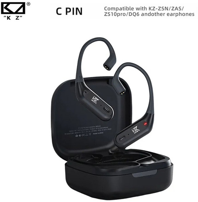 KZ AZ09 업그레이드 케이스 BLUETOOTH 이어훅 무선 ZVX 커넥터 이어폰 충전 EDX 호환, 1개, 01 AZ09 Pro C PIN