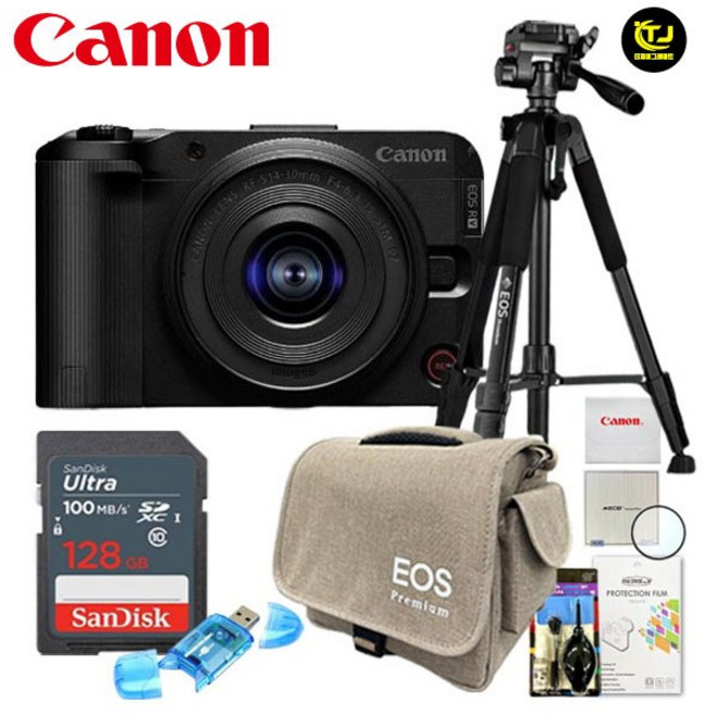캐논 정품 EOS R50 V 14-30mm KIT /EOS 삼각대 패키지 8종세트/MCUV필터+128G+전용가방+삼각대+카드리더기+청소도구+극세사융+액정보호필름