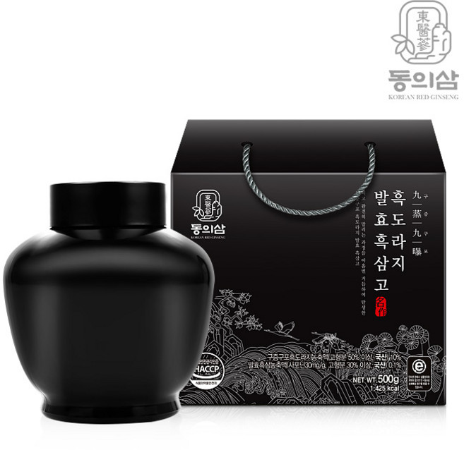 구증구포 흑도라지 발효 흑삼고, 500g, 1개