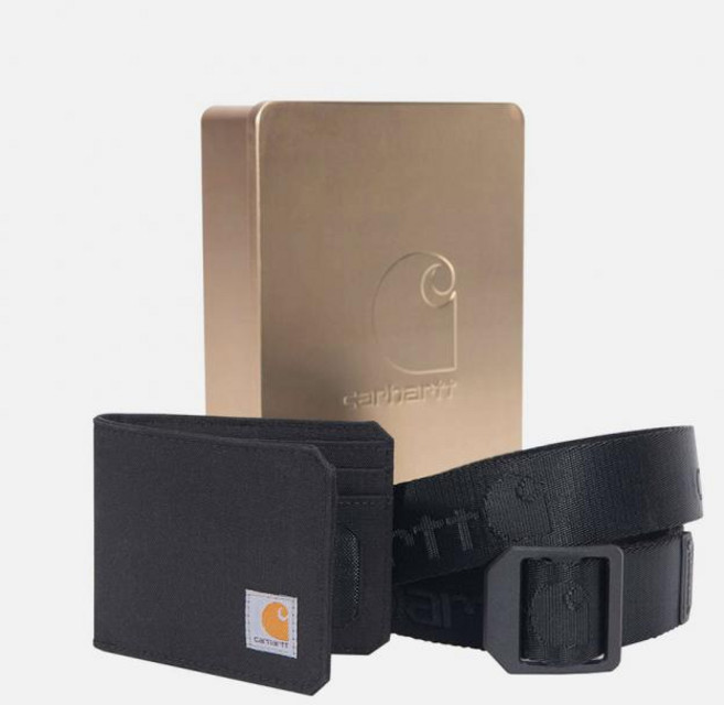 칼하트 (A0005780) 벨트 앤드 월렛 기프트팩 BLACK
