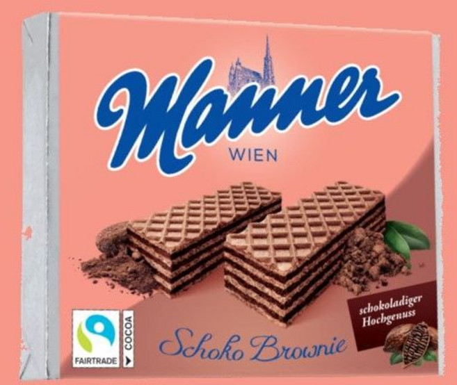 [4개묶음] 오스트리아 마너 웨하스 초코브라우니 75g x 4 Manner, 1개