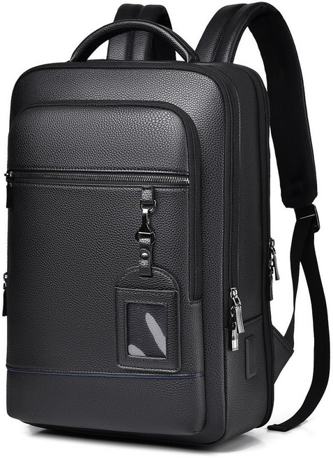 Roimkrs 가죽 비즈니스 노트북 백팩