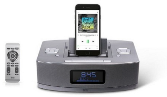 브리츠 애플 듀얼 도킹 스피커 + 리모콘 BZ-IPD0622BT, BZ-IPD0622BT(스피커+리모콘), 멀티컬러