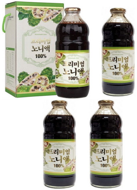 프리미엄 노니액 100%, 4개, 1L