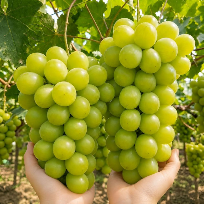 정성팜 천안 입장 포도 고당도 특품 샤인머스캣 산지직송, 1박스, 4kg (4~6수)