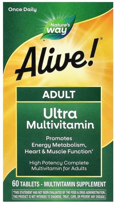 네이처스웨이 Alive 성인용 컴플리트 종합비타민 60정, 1개 - 쿠팡