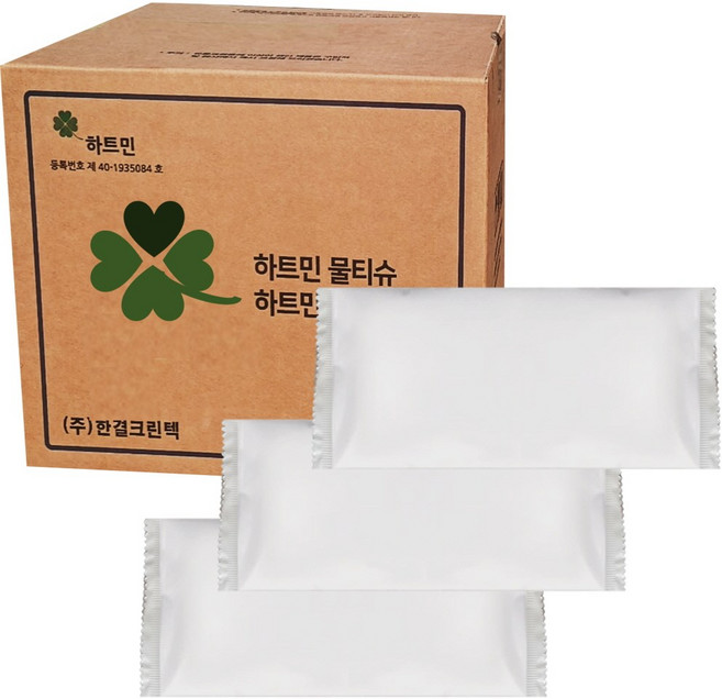 하트민 일회용 업소용 무지물티슈, 8세트, 150개입, 50g