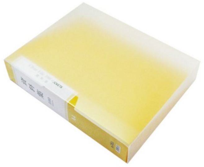 드림산업 클리어화일 100매 자료집, 노랑 색상, 1개