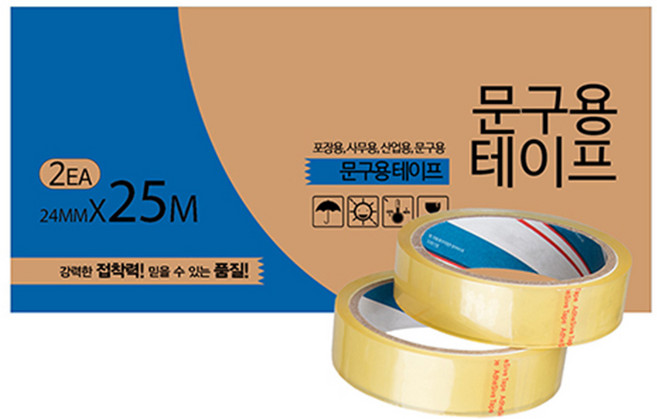 대박테이프 물레방아용 리필 테이프 24mm x 25m, 90개