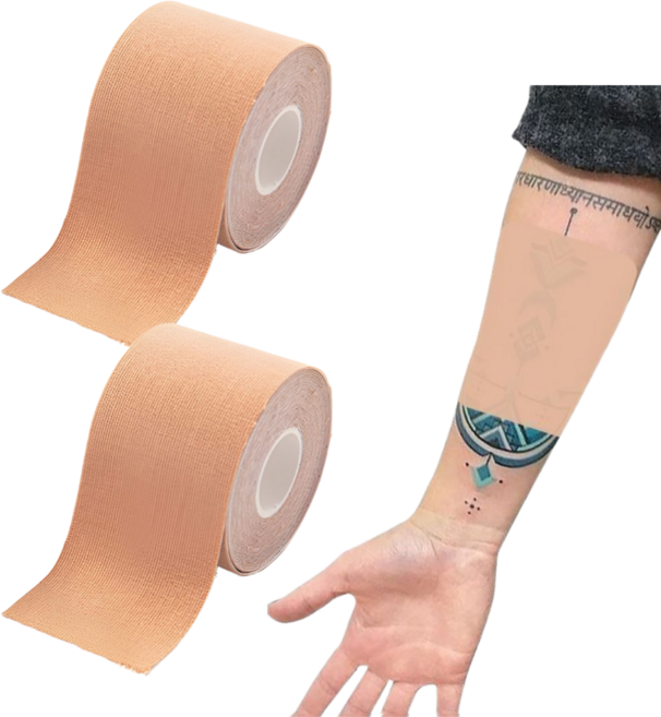 호이카 [1+1] 흉터 문신 타투 가리개 스킨 테이프, 2개, 호이카 스킨테이프 10cm X 5m