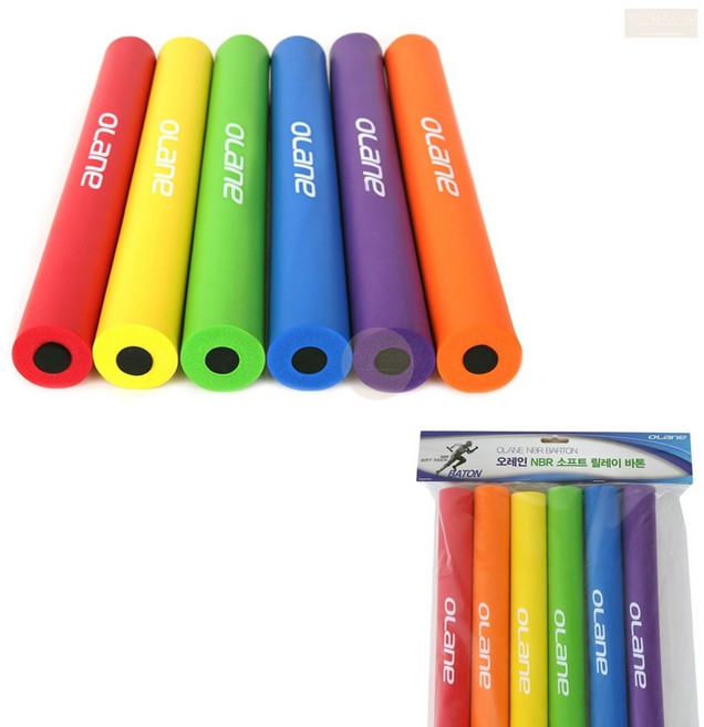 릴레이 바통 6개입 어린이 운동회 체육대회 바톤 바툰 빠톤 곤봉 달리기봉, 유소년용R224