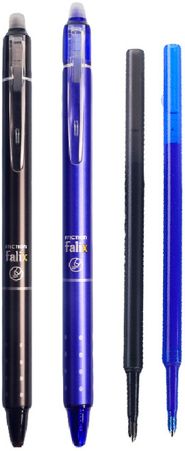 Falix 中性擦擦筆 0.5mm 按壓式 ST筆頭, 1個, 擦擦筆－藍色