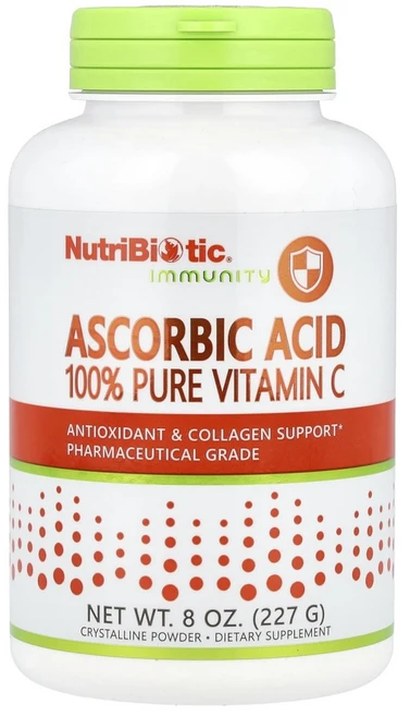 NutriBiotic Immunity 아스코빅애씨드 100 순수 비타민C 결정질 분말 8 oz (227 g), 227g, 1개 - 쿠팡