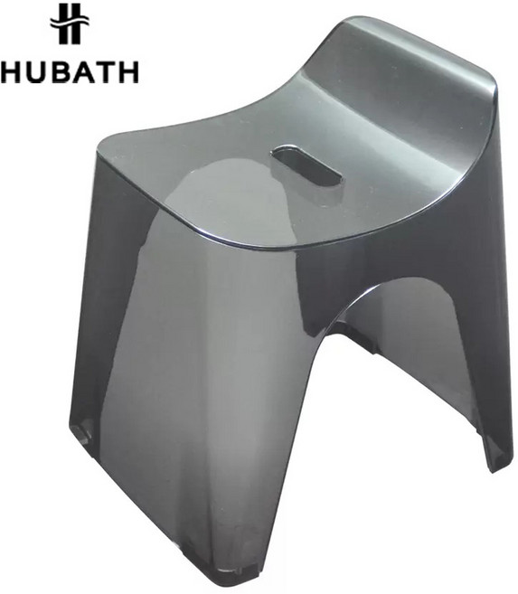 휴바스 목욕탕의자 욕실 일본 높은 욕실의자 샤워의자 투명 클리어 H30, 클리어 블랙