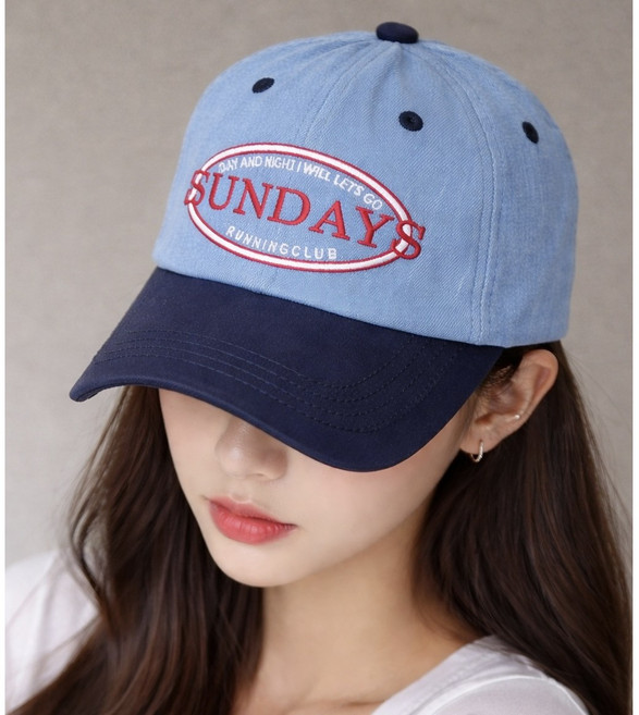 래비뜨 빅사이즈 깊은 대두 자수 볼캡