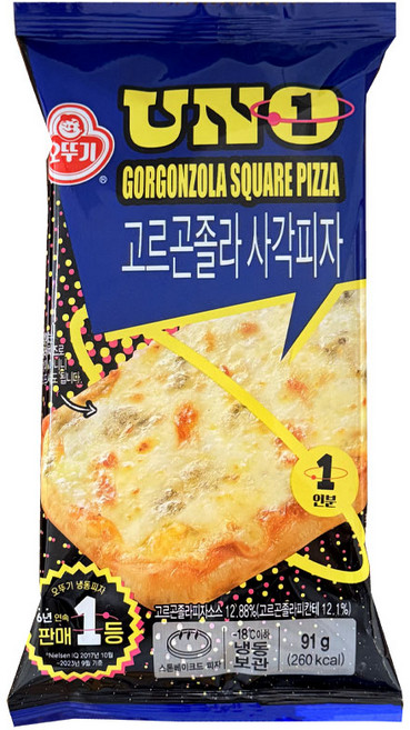 오뚜기 UNO 사각피자 고르곤졸라 91g 10개