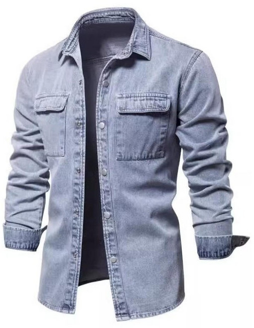 AOUGK 남성 캐주얼 셔츠 패션 남방 봄가을 코트 데일리 베이직