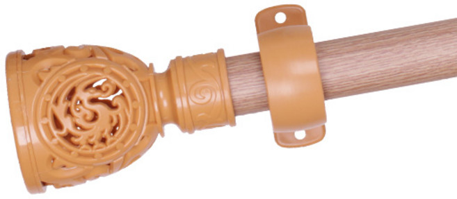 한국레일갤럭시 25mm 로얄 커튼봉 커텐봉, 우드