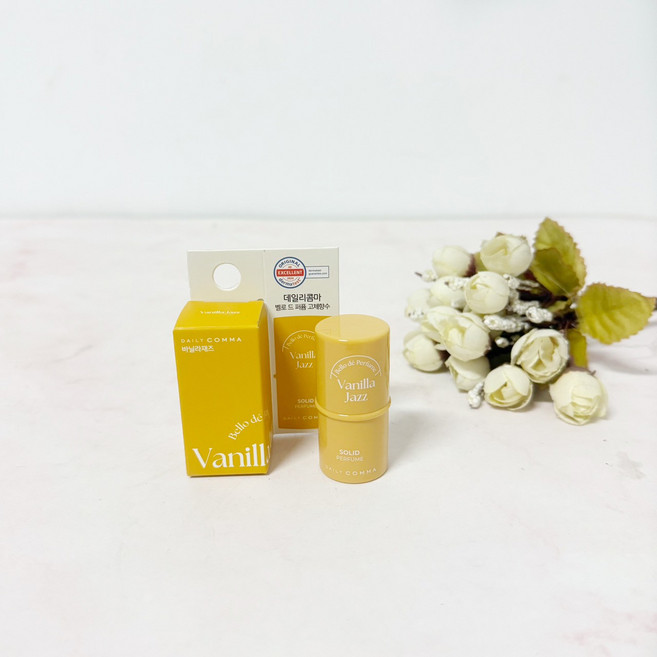 DAILY COMMA Bello de Perfume 固態香水棒, 1個, Vanilla Jazz 香草爵士｜黃瓶, 4.7g