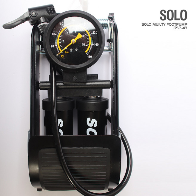 SOLO 고급실린더 압력게이지 더블발펌프 공기주입기 GSP-43, 1개입, 1개