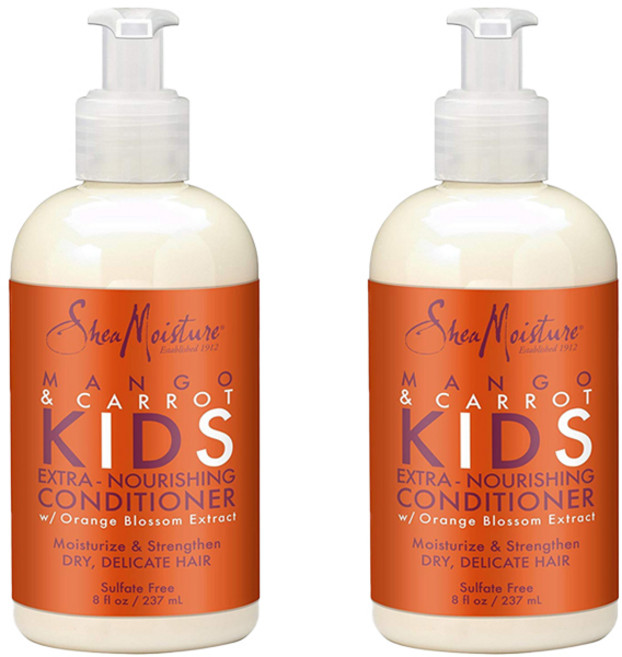 시어모이스처 키즈 엑스트라-너리싱 컨디셔너 망고 & 당근, 236ml, 2개