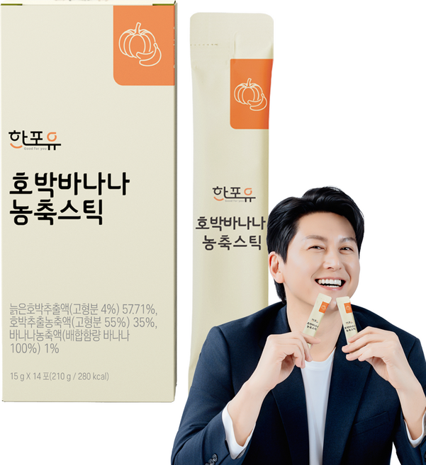 한포유 호박바나나 농축스틱, 14개, 15g