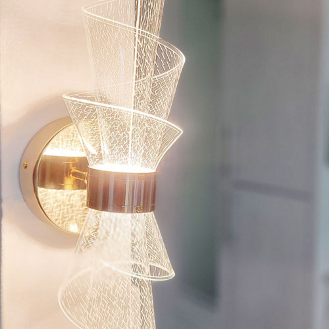 안나 LED 벽등 8w 인테리어 골드 무드등 고급벽등 호텔벽등