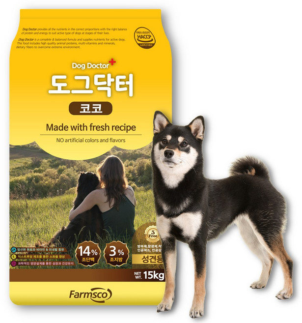 도그닥터 코코 대용량사료 15kg, 1개, 곡물