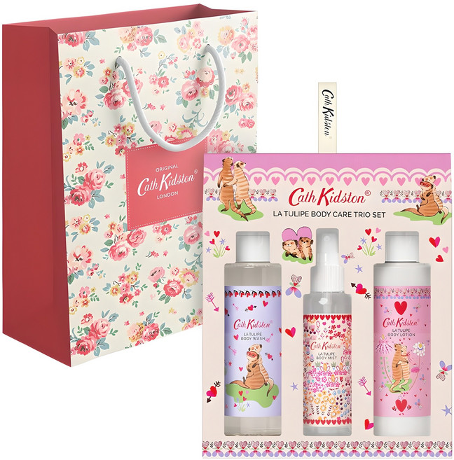 캐스키드슨 라 튤립 바디 케어 트리오 + 쇼핑백 세트, 1세트